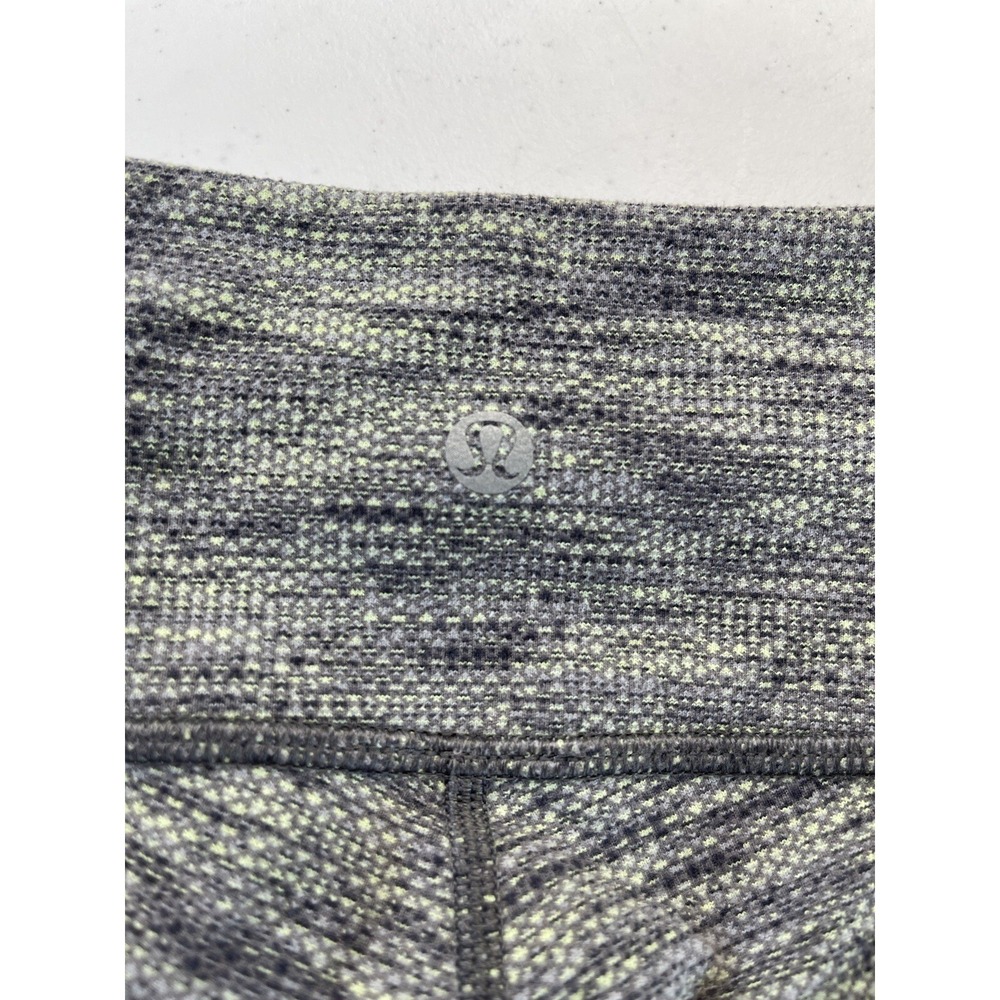 Lululemon Pants Leggings Crop Women's Size 6 Tweed Pattern Gray Thick‎